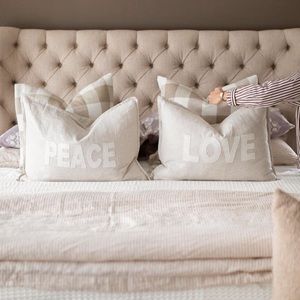 Spring 2023 Jilly Box Pom Pom at Home Peace Love Shams